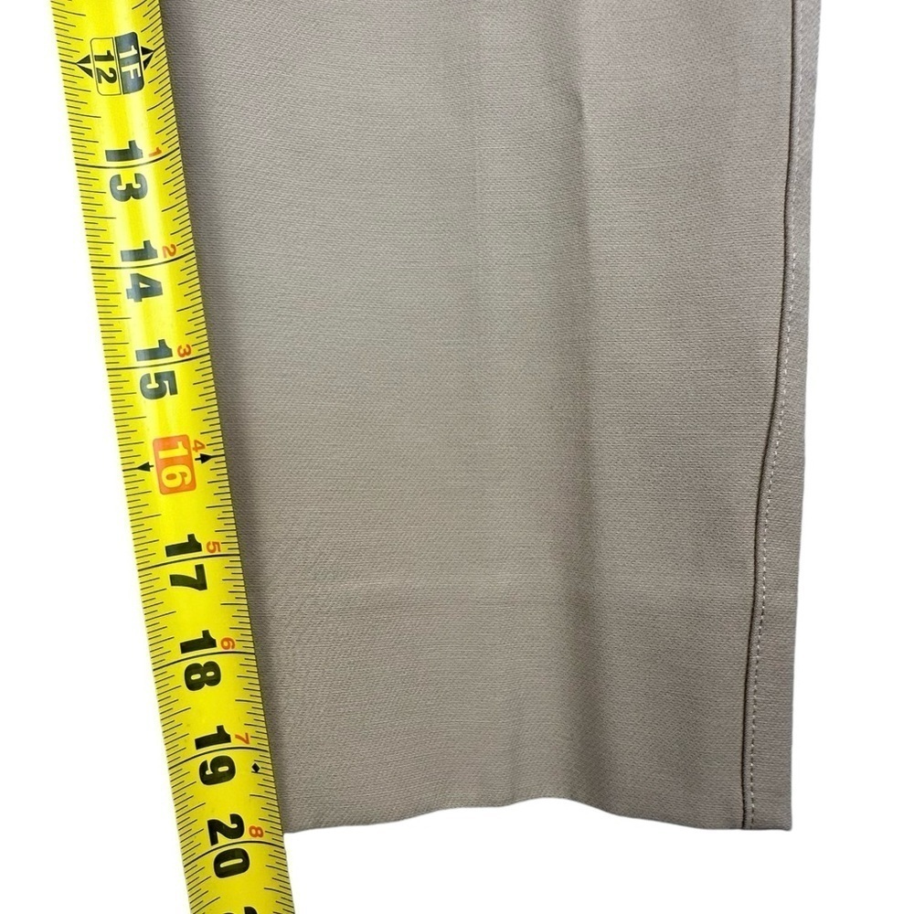 White House Black Market Straight Crop Pants Womens 6 Khaki Career Office WHBM - Picture 9 of 11